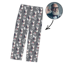 Load image into Gallery viewer, Father&#39;s Day Custom Photo Pajamas Pants I Love Dad
