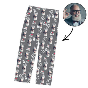 Father's Day Custom Photo Pajamas Pants I Love Dad