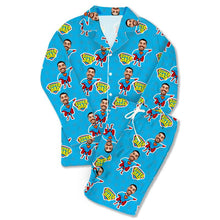 Load image into Gallery viewer, Custom Photo Pajamas Super Dad - Make Custom Gifts
