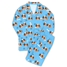 Load image into Gallery viewer, Custom Photo Pajamas Dog Footprint Blue - Make Custom Gifts

