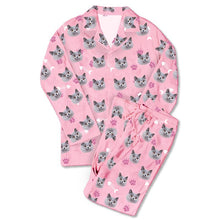 Load image into Gallery viewer, Custom Photo Pajamas Cat Footprint Pink - Make Custom Gifts
