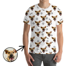 Load image into Gallery viewer, Custom Photo T-shirt Unisex Dog Footprint
