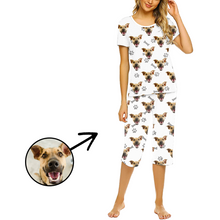 Load image into Gallery viewer, Custom Photo Pajamas For Women Dog Footprint
