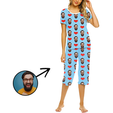 Load image into Gallery viewer, Custom Photo Pajamas For Women Heart I Love My Dad
