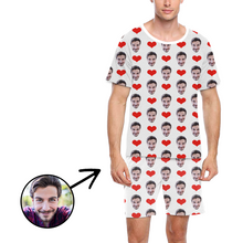 Load image into Gallery viewer, Custom Photo Pajamas For Men Heart My Loved One&#39;s Face
