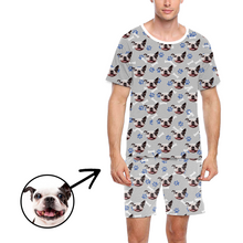 Load image into Gallery viewer, Custom Photo Pajamas For Men Dog Paw Footprint
