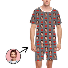 Load image into Gallery viewer, Custom Photo Pajamas For Men Heart I Love My Dad

