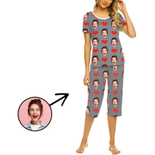 Load image into Gallery viewer, Custom Photo Pajamas For Women Heart I Love My Dad
