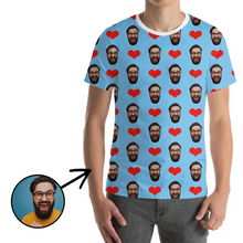 Load image into Gallery viewer, Custom Photo T-shirt Unisex Heart I Love My Friend
