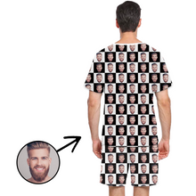 Load image into Gallery viewer, Custom Photo Pajamas For Men Black And White
