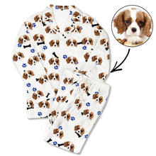 Load image into Gallery viewer, Custom Photo Pajamas Dog Footprint White - Make Custom Gifts
