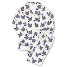 Load image into Gallery viewer, Custom Photo Pajamas Cat Footprint Blue - Make Custom Gifts
