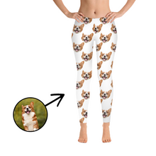 Load image into Gallery viewer, Custom Photo Leggings I Love My Dog Pink
