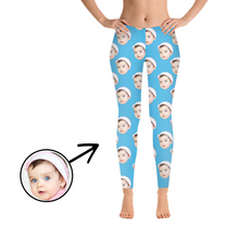 Load image into Gallery viewer, Custom Photo Leggings I Love My Baby Pink
