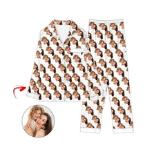 Load image into Gallery viewer, Custom Photo Satin Pajamas Happy Mother&#39;s Day Champagne
